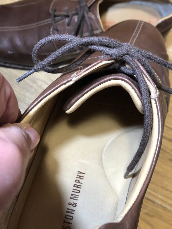 Johnston & Murphy men brown leather oxford lace up shoes, size 12 main image 11
